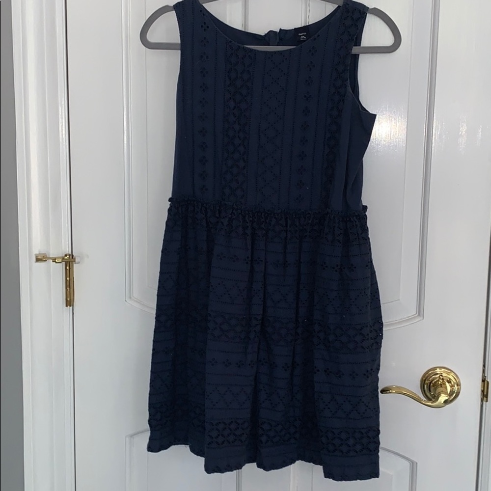 Navy blue Cotten dress